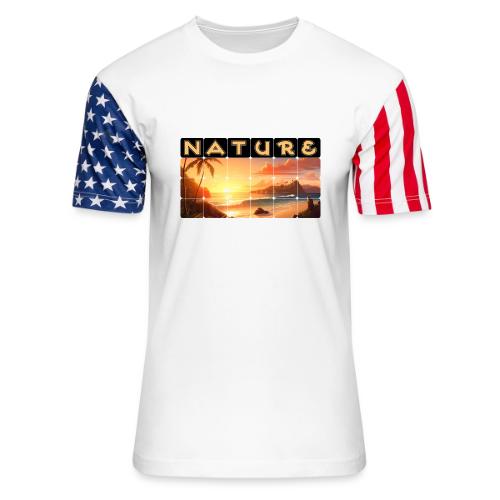 Nature: Tropical Twilight - Unisex Stars & Stripes T-Shirt
