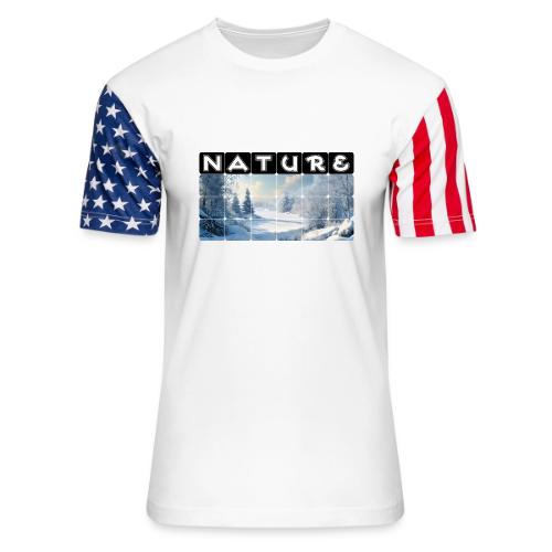 Nature: Frozen Horizon - Unisex Stars & Stripes T-Shirt