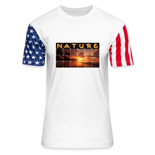 Nature: Sunset Serenity - Unisex Stars & Stripes T-Shirt