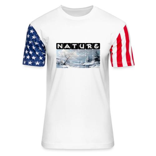 Nature: Winter Embrace - Unisex Stars & Stripes T-Shirt