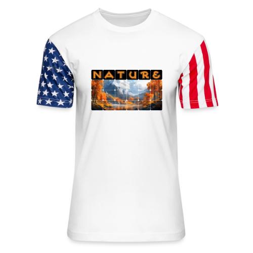 Nature: Golden Autumn Escape - Unisex Stars & Stripes T-Shirt