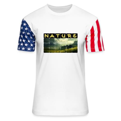 Nature: Verdant Peaks - Unisex Stars & Stripes T-Shirt