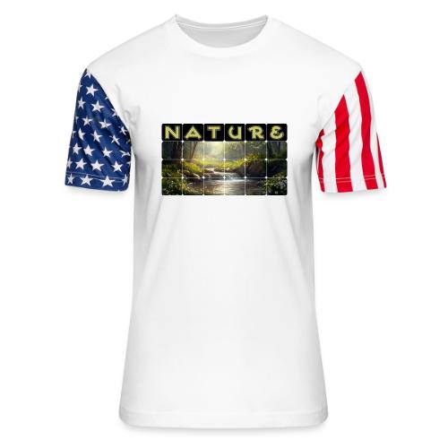 Nature: Verdant Bloom - Unisex Stars & Stripes T-Shirt