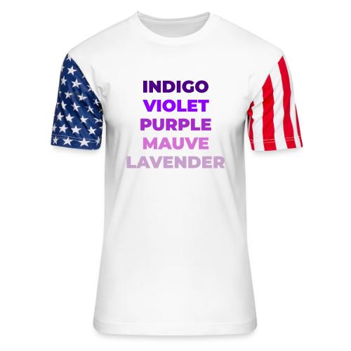 Shades of Purple - Unisex Stars & Stripes T-Shirt