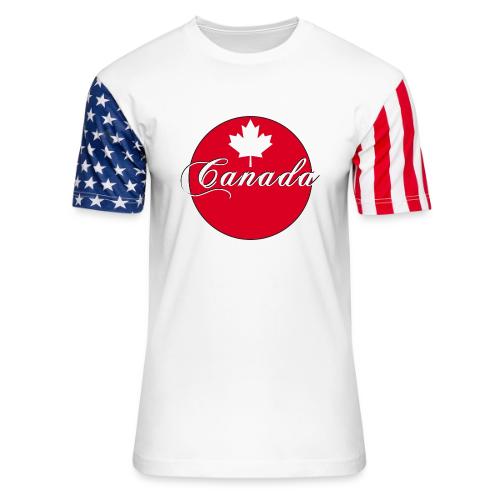 Canada in red and white - Unisex Stars & Stripes T-Shirt