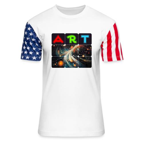 Swirls of Colorful Art - Unisex Stars & Stripes T-Shirt