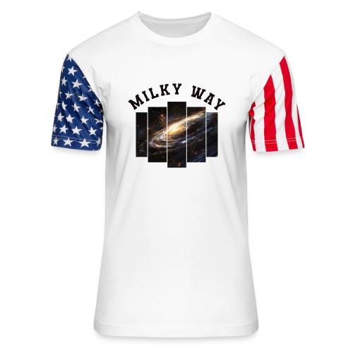 Milky way galaxy - Unisex Stars & Stripes T-Shirt