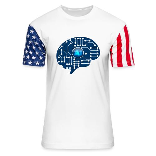 AI: Mind Wired - Unisex Stars & Stripes T-Shirt