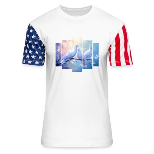 Symbols of Peace and Serenity - Unisex Stars & Stripes T-Shirt