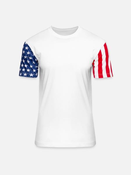 hawaii hibiscus flower - Unisex Stars & Stripes T-Shirt - white
