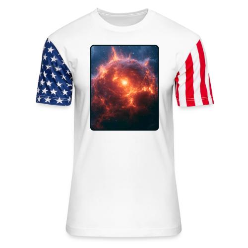 Exploding Supernova Space Art - Unisex Stars & Stripes T-Shirt