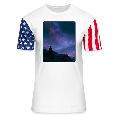 Stargazer Nebula Night Sky Art - Unisex Stars & Stripes T-Shirt