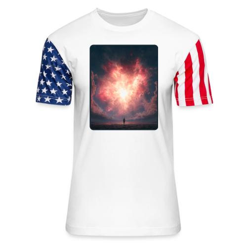 Supernova Sky Sci-Fi Artwork - Unisex Stars & Stripes T-Shirt