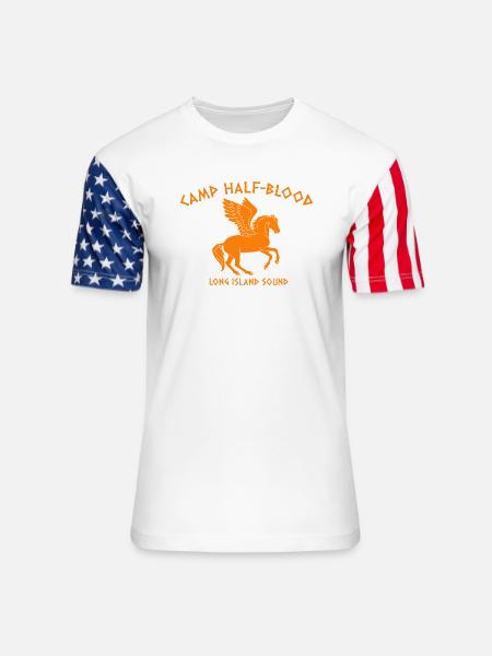 Camp Half Blood - Unisex Stars & Stripes T-Shirt - white