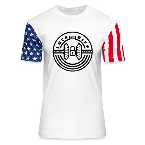 Lock The Diff - Black w/ Hashtag - Unisex Stars & Stripes T-Shirt