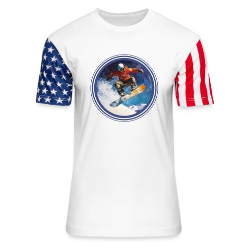 Snowboarding Rush - Unisex Stars & Stripes T-Shirt
