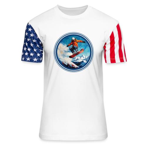 Snowboarding Vibes - Unisex Stars & Stripes T-Shirt