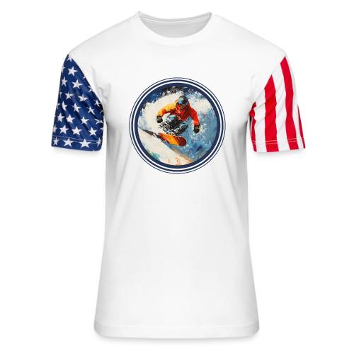 Snowboarding Rebel - Unisex Stars & Stripes T-Shirt