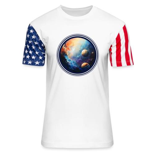 Nebula of Planets - Unisex Stars & Stripes T-Shirt