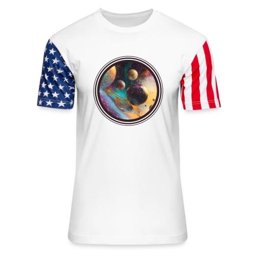Planets in the Abstract - Unisex Stars & Stripes T-Shirt