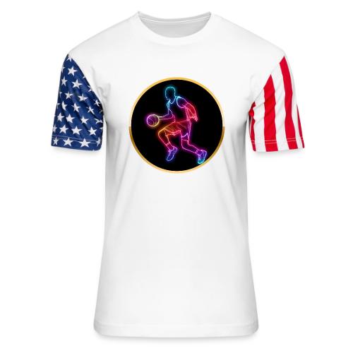 Basketball: Neon Dribble Pulse - Unisex Stars & Stripes T-Shirt