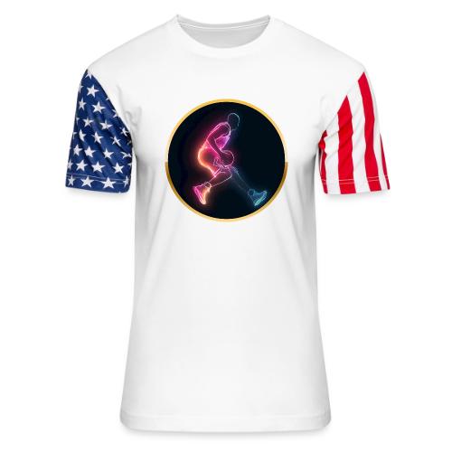 Basketball: Golden Court Glow - Unisex Stars & Stripes T-Shirt