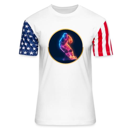 Hockey: Neon Hockey Sketch - Unisex Stars & Stripes T-Shirt
