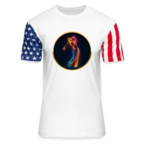 Neon Golf Motion - Unisex Stars & Stripes T-Shirt