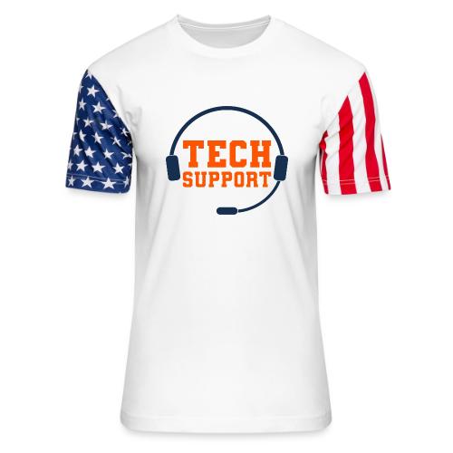 Tech Support Mode On - Unisex Stars & Stripes T-Shirt