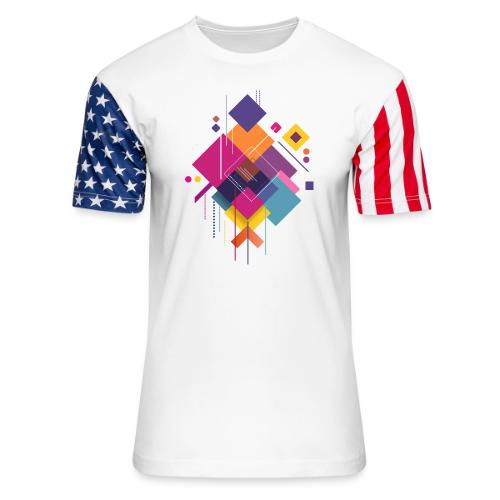 Vibrant Geometry - Unisex Stars & Stripes T-Shirt