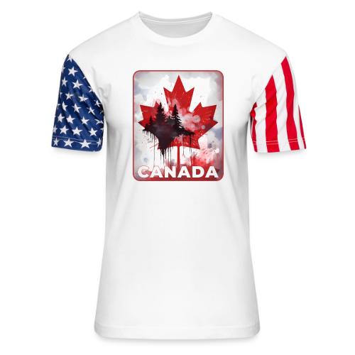 Canada's Maple Leaf Pride - Unisex Stars & Stripes T-Shirt