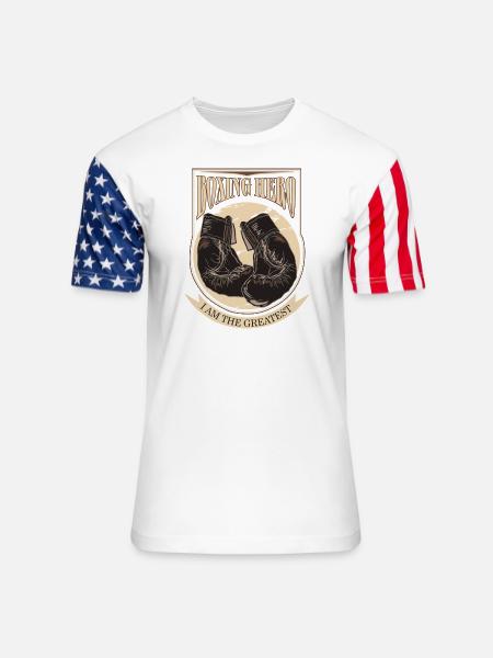 Boxing Hero - i am the greatest - Unisex Stars & Stripes T-Shirt - white
