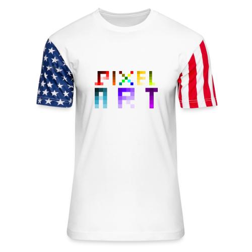 Pixel Art Spectrum - Unisex Stars & Stripes T-Shirt