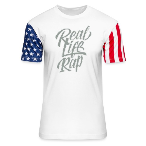 realliferap1_twocolor_rev - Unisex Stars & Stripes T-Shirt