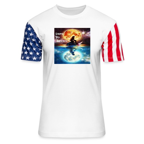 Dreaming Mermaid - Unisex Stars & Stripes T-Shirt