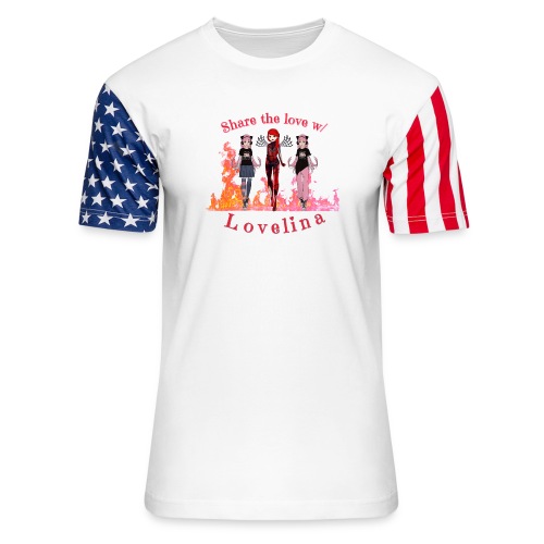 Share the Love With Lovelina - Unisex Stars & Stripes T-Shirt