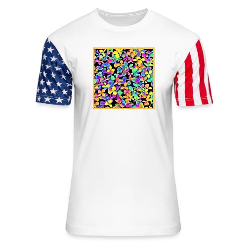 Stylish Foliage Leafy Elegance - Unisex Stars & Stripes T-Shirt