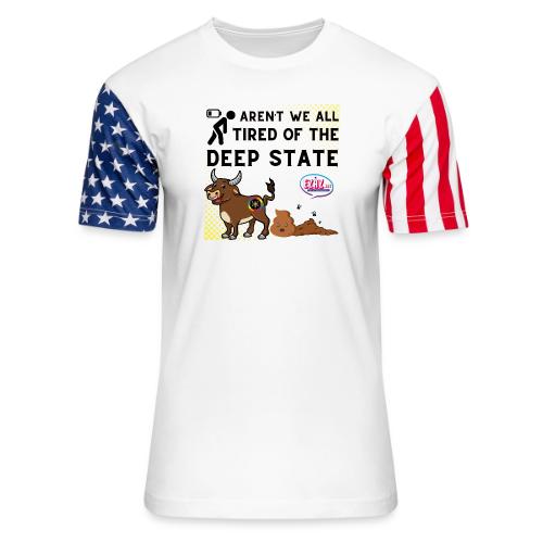 Tired poop light shirts - Unisex Stars & Stripes T-Shirt