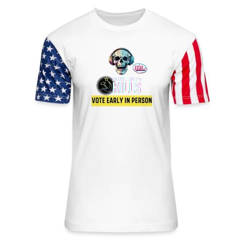 Collectivism Kills Transparent Design - Unisex Stars & Stripes T-Shirt