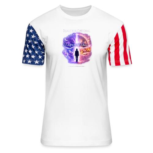 Reality Is Optional Cosmic Reality Shifting Portal - Unisex Stars & Stripes T-Shirt