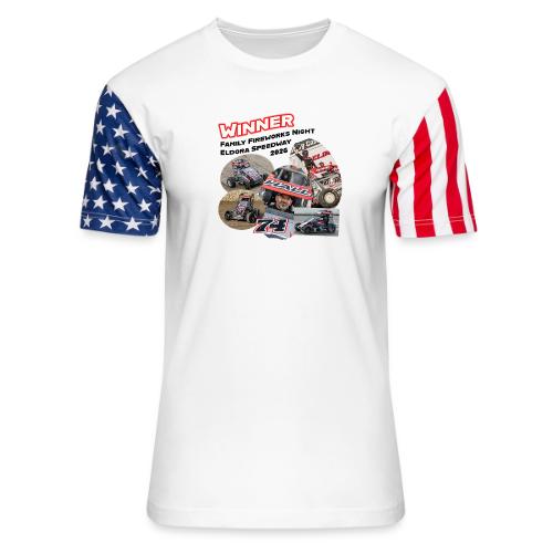 Luke Hall - Eldora Speedway FFN#1 Design 2 - Unisex Stars & Stripes T-Shirt