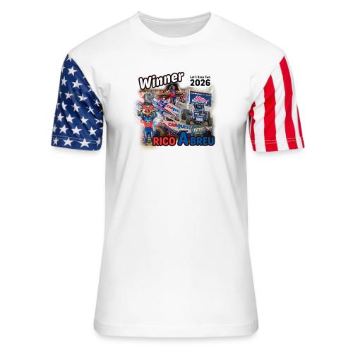 Rico Abreu #LetsRaceTwo Winner - Unisex Stars & Stripes T-Shirt