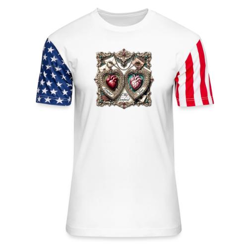 Keeper of My Deepest Love Victorian Locket T-Shirt - Unisex Stars & Stripes T-Shirt