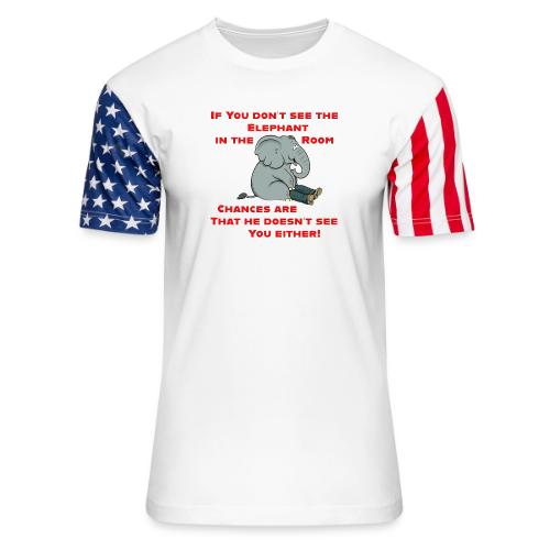 Elephant in the Room Meme - Unisex Stars & Stripes T-Shirt