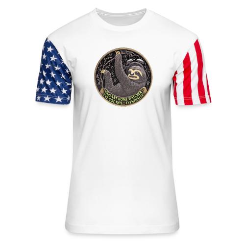 Sloth Home Watcher T Shirt - Unisex Stars & Stripes T-Shirt
