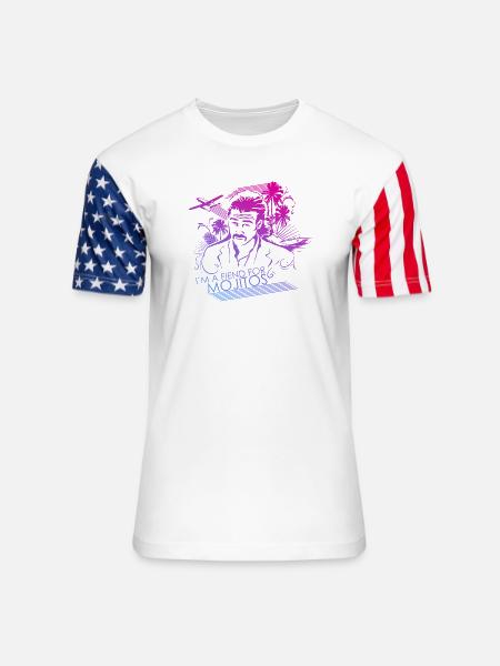 I'm a Fiend for Mojitos - Unisex Stars & Stripes T-Shirt - white