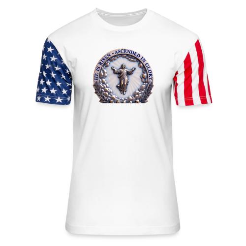 He Is Risen Ascended In Glory T Shirt, Gift - Unisex Stars & Stripes T-Shirt