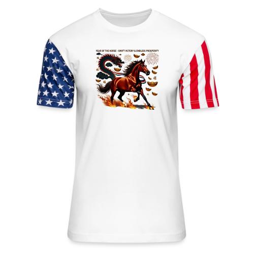 Year of the Horse Victory T Shirt, Lunar New Year - Unisex Stars & Stripes T-Shirt