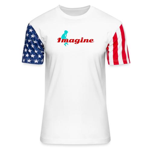 Imagine – Inspire Creativity & Dreams - Unisex Stars & Stripes T-Shirt
