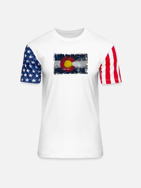 colorado colors - Unisex Stars & Stripes T-Shirt - white